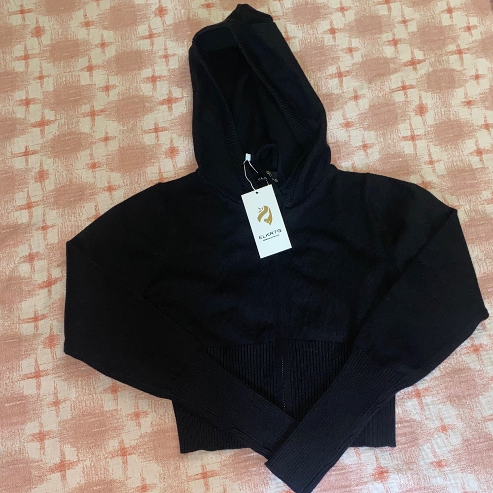 Elk Black Off-the-Shoulder Sweater